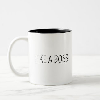 Som en boss | Rolig humor för chefer Två-Tonad Mugg