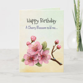 Som en Cherry-Blommar Din födelsedag Kort