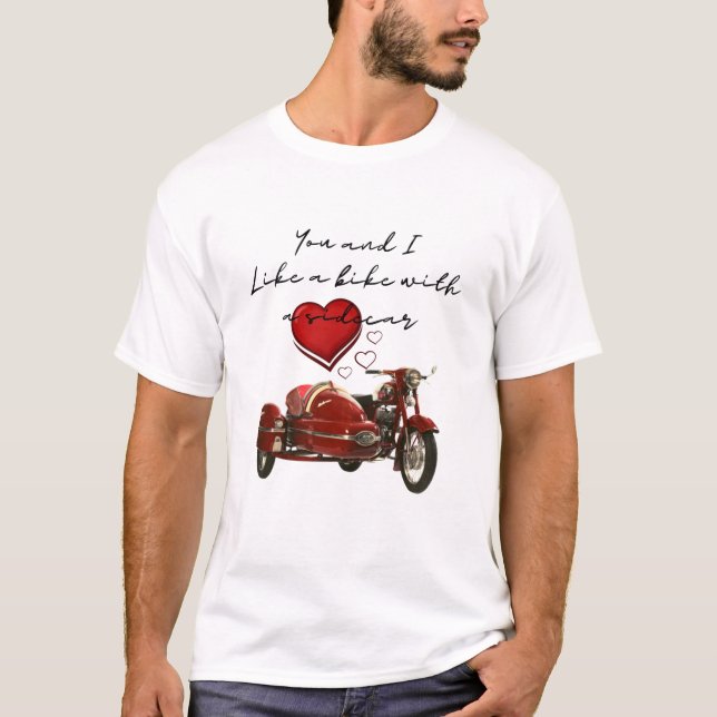 Som en cykel med sidecar t shirt (Framsida)