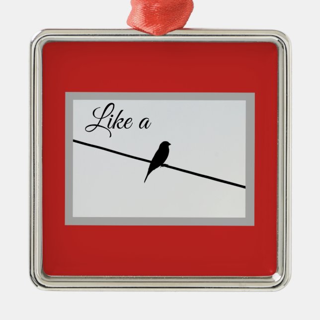 Som en fågel på en Wire - Leonard Cohen Julgransprydnad Metall (Framsidan)