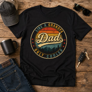 Som en farfar Pappa fast coolare Retro fars dag T Shirt