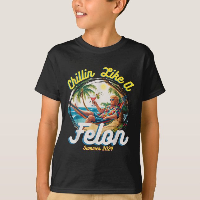 Som en Felon-sommartrump 2024 T Shirt (Framsida)