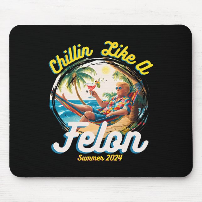 Som en Felon Trump 2024 Hawaiian Musmatta (Framsidan)