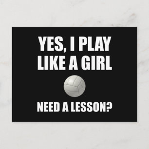 Som en flicka Volleyball Vykort