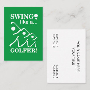 Som en Golfer Golf Instructor Golf Pro Visitkort