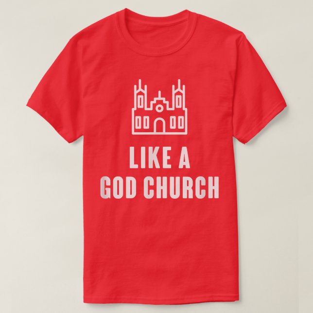 Som en gud kyrka t shirt (Design framsida)