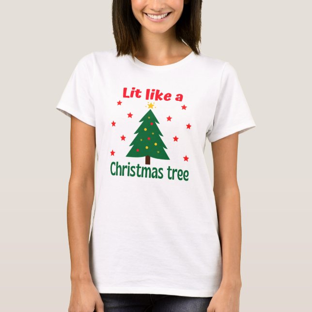 Som en Julgran-jul T Shirt (Framsida)
