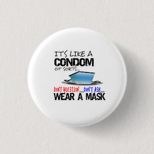 Som en kondom av Sorts Bära en mask Knapp