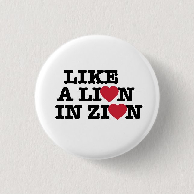 Som en Lejon i Zion-knappen Knapp (Framsida)