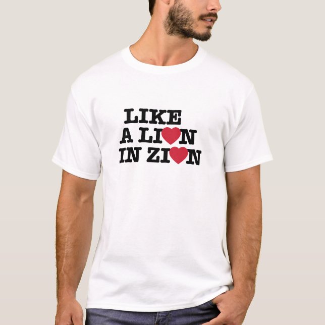 Som en Lejon i Zion T-Shirt (Framsida)