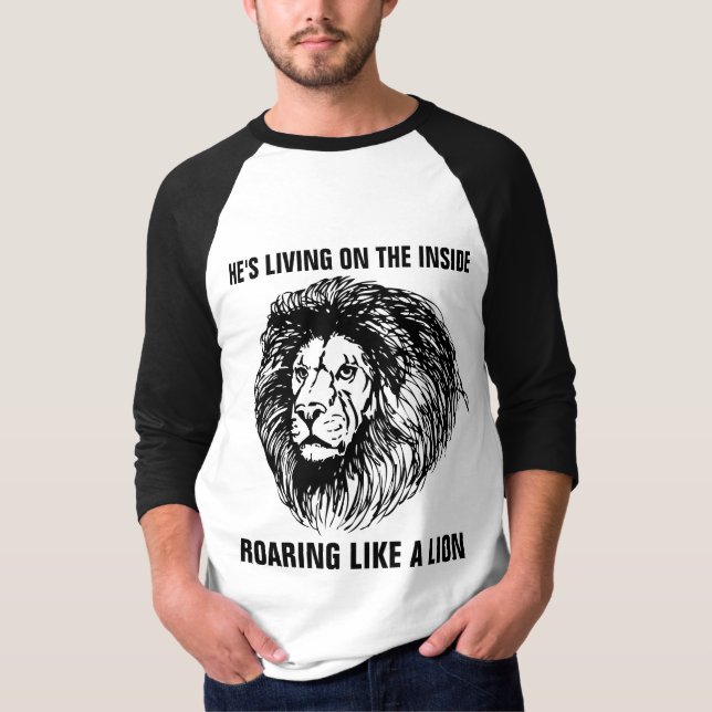 SOM EN LEJON, kristen T-Shirts (Framsida)
