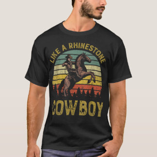 Som en Rhinestone CowboyVintage Western Rodeo Cou T Shirt