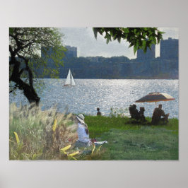 SOM EN SEURAT PAINTING Riverside Park NYC Poster