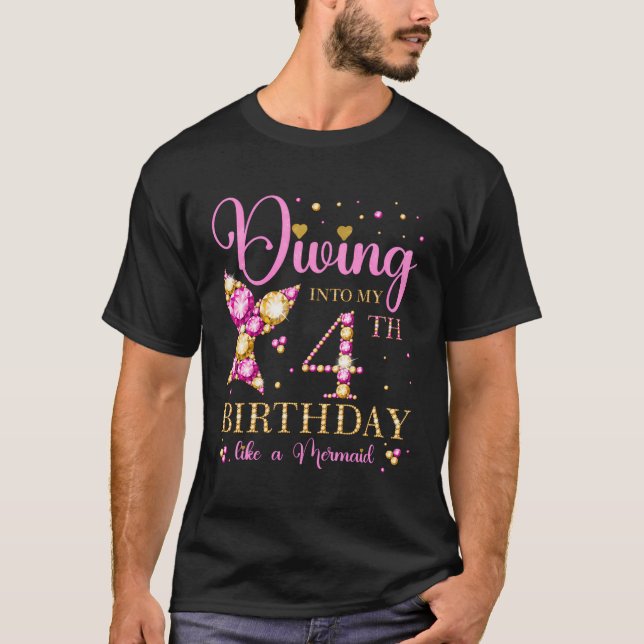 Som en Sjöjungfru i min 4e födelsedagen 4 år T Shirt (Framsida)