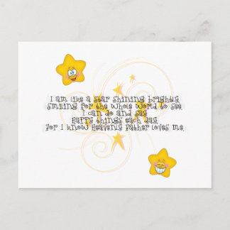 som en stjärna som lyser ljusa vykort