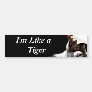 Som en tiger bildekal