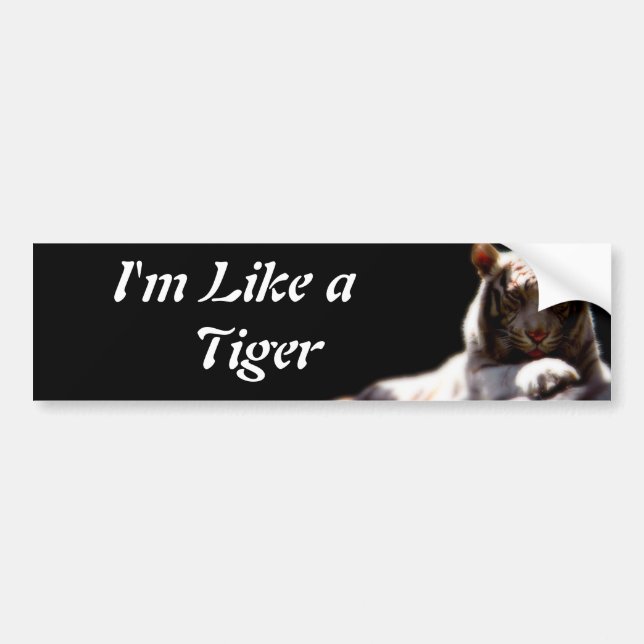 Som en tiger bildekal (Framsidan)