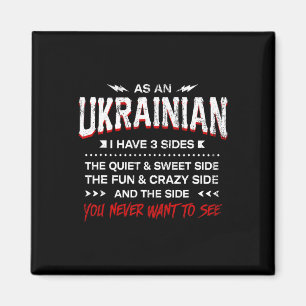 Som en ukrainare har jag 3 sidor Rolig nationalite Magnet