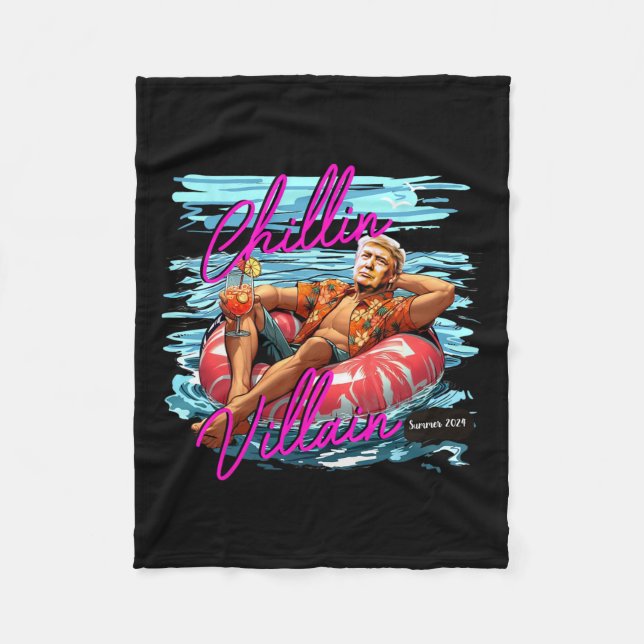 Som en Villain Trump Summer 2024 Relaxing Beach Fleecefilt (Framsidan)