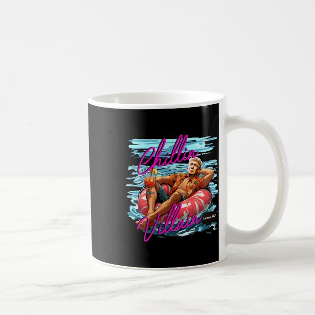 Som en Villain Trump Summer 2024 Relaxing Beach Kaffemugg (Höger)