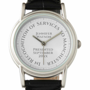 Som ett erkännande för tjänster till en Community Armbandsur