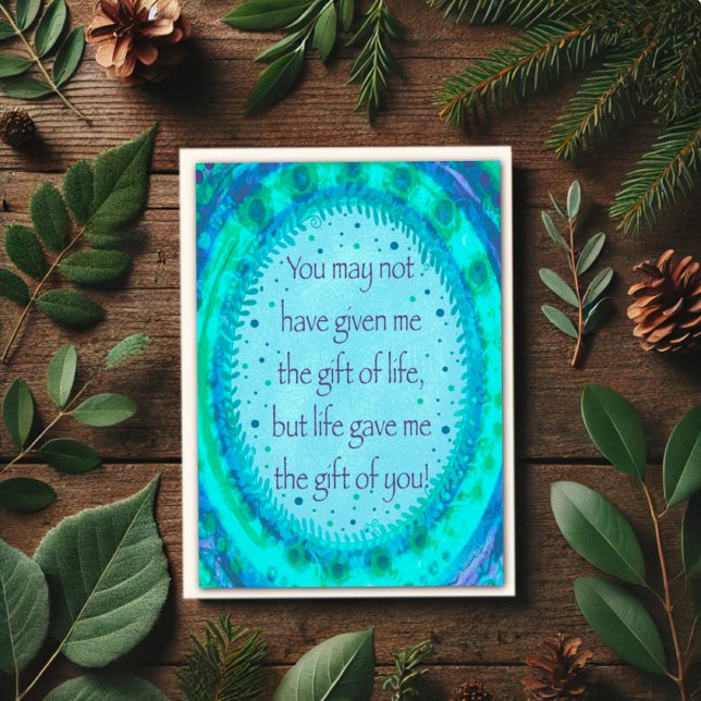 Som ett Far Stepdad Modern Inspirivitrivitetskort Kort (Skapare uppladdad)