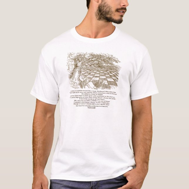 Som ett stort chessboard-spel av Chess Wonderland Tee Shirt (Framsida)