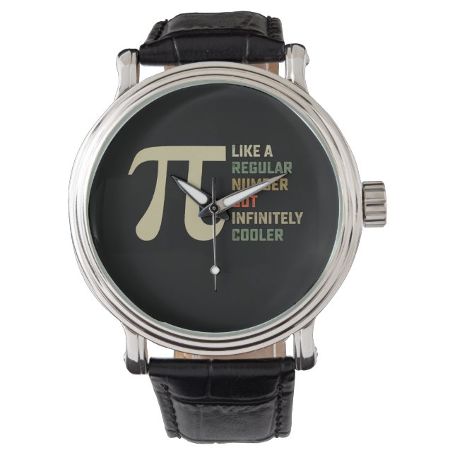 Som ett vanligt nummer men oändligt coolare Pi-dag Armbandsur (Framsida)