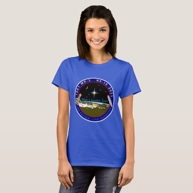 Som Far-lik dotter T Shirt (Hel framsida)
