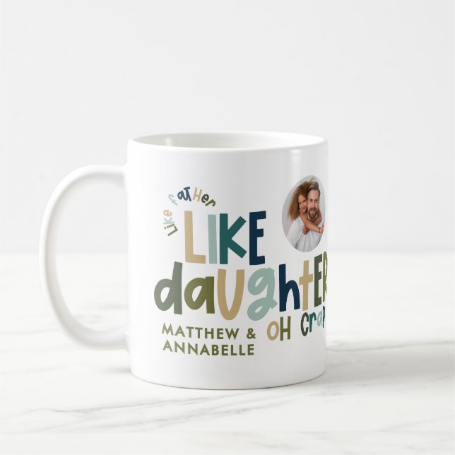 Som far som ett underligt, roligt foto kaffemugg (Vänster)