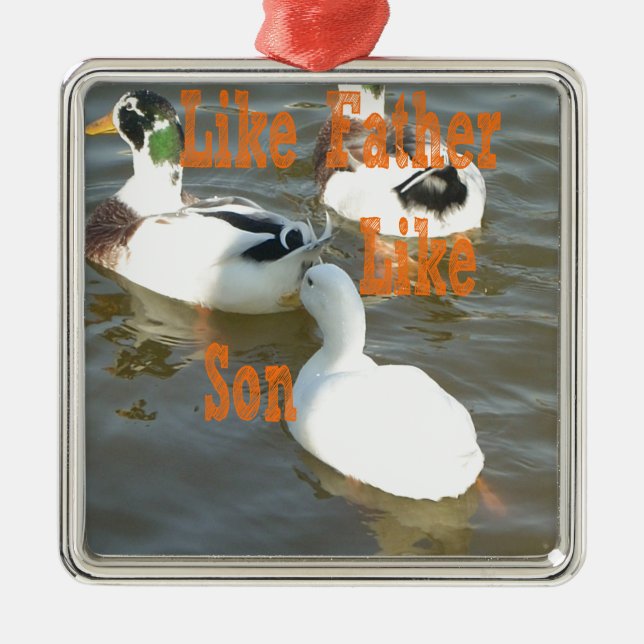 Som Far som Son. Julgransprydnad Metall (Framsidan)