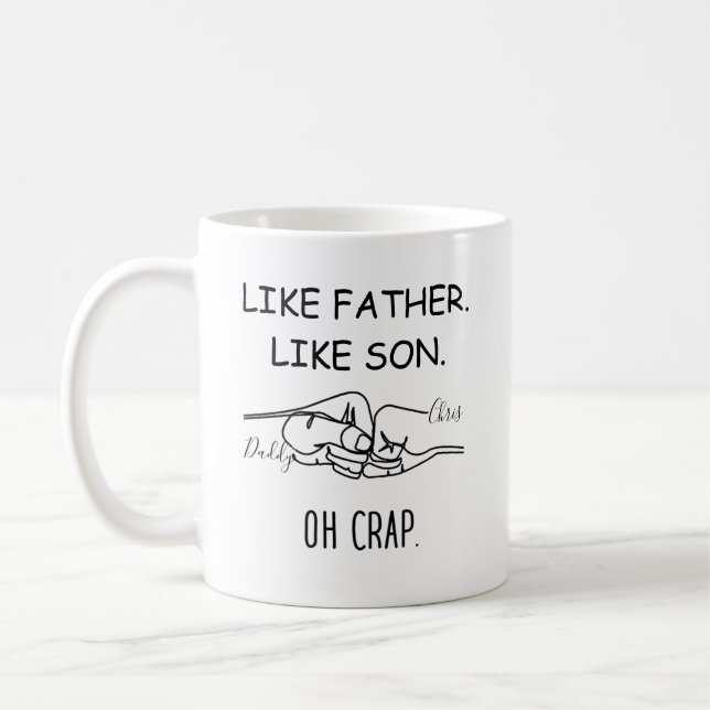 Som far, som sonkonst kaffemugg (Vänster)