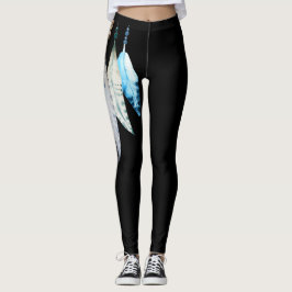 *~* som flörtar fjädrar på svart leggings