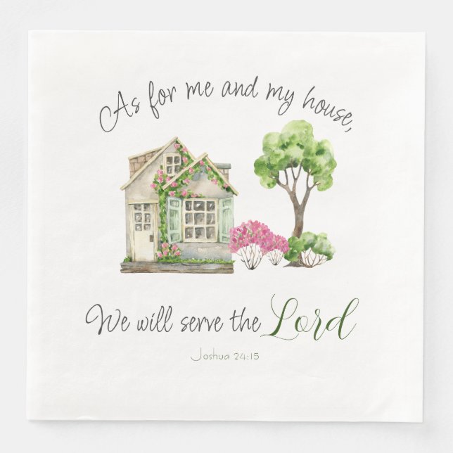 Som för mig och min kammare, bibelns vattenfärg pappersservett (Framsida)