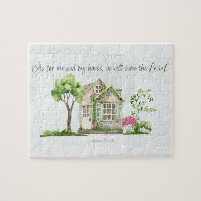 Som för mig och min kammare, bibelns vattenfärg pussel (Horisontell)