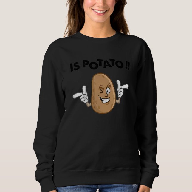 Som framgår på TV är potatis T Shirt (Framsida)