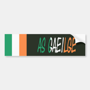 Som Gaeilge Irish Flagga bscnt Bildekal