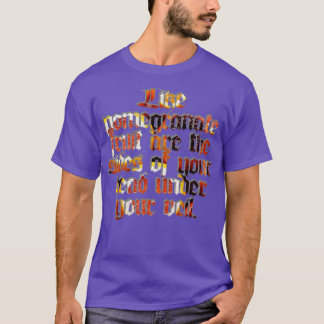 Som granatfrukten är sidorna på huvudet t shirt