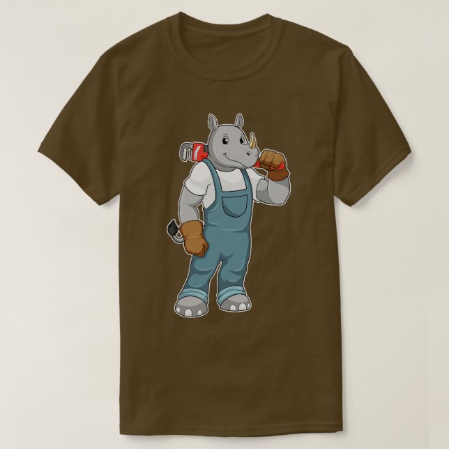 som Handyman med Vatten-pumpar T Shirt (Design framsida)