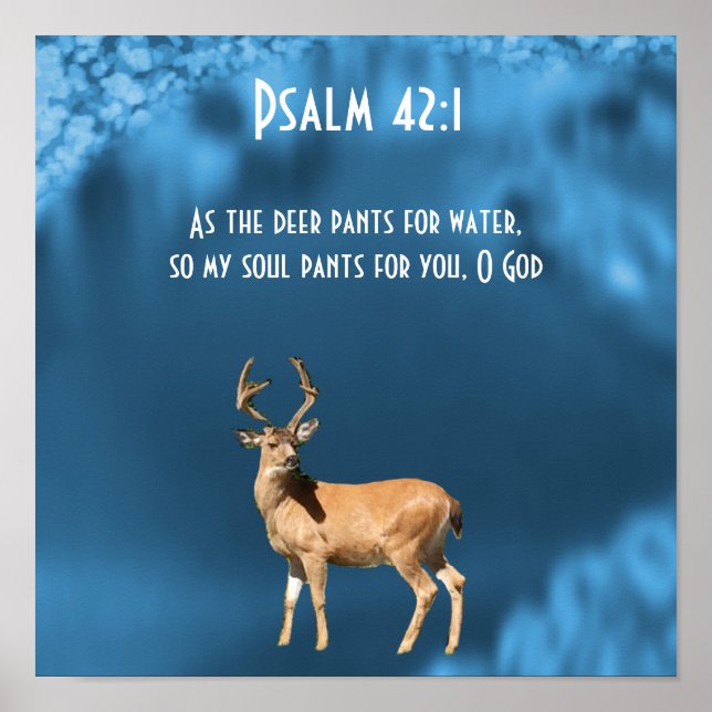 Som Hjort för Vatten Psalm Poster (Framsidan)
