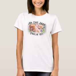 Som Hjort Psalm Bible Verse Baby Fawn Hjort T Shirt