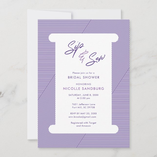 Söm Invitation Inbjudningar (Framsida)