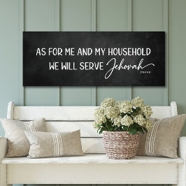 Som jag och mitt hushåll på Chalkboard Canvastryck