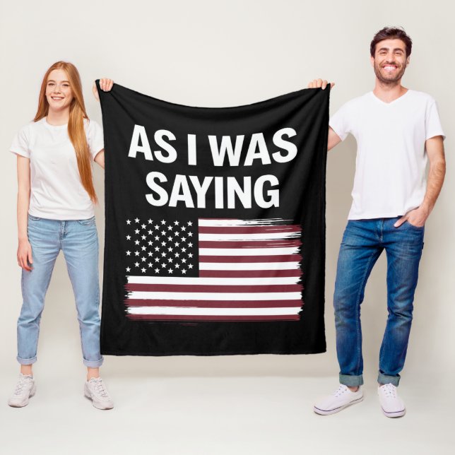 Som jag sa en underlig politisk trend 2024 fleecefilt (På plats)