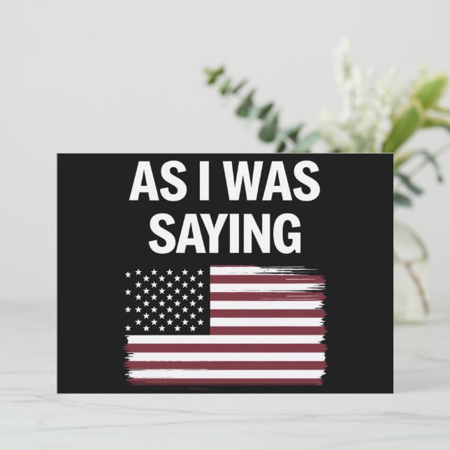 Som jag sa en underlig politisk trend 2024 inbjudningar (Stående Fram)