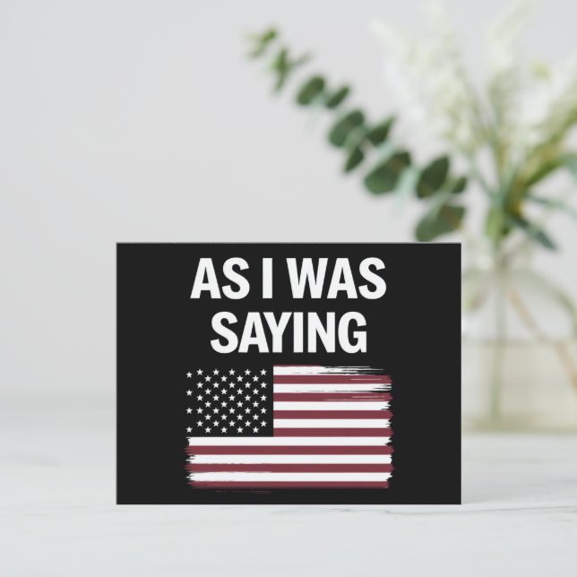 Som jag sa en underlig politisk trend 2024 vykort (Stående Fram)