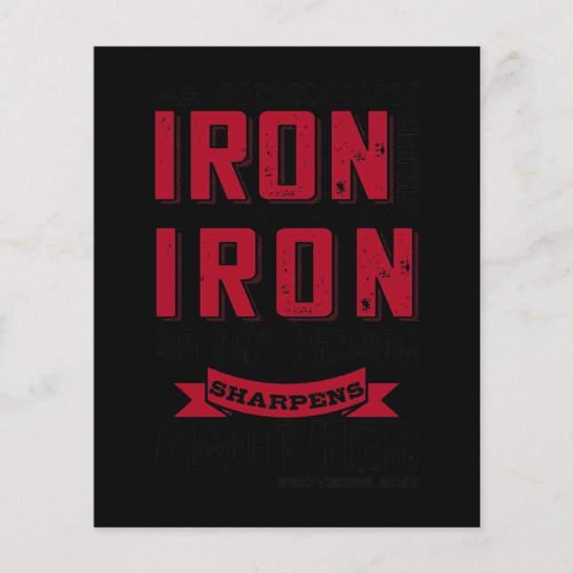 Som Järn Sharpens Järn, så en person Sharpens (Framsida)