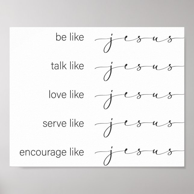 Som Jesus Poster (Framsidan)