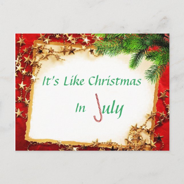 Som jul i juli vykort (Framsida)