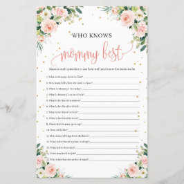 som känner till mamma bästa babyduschspel